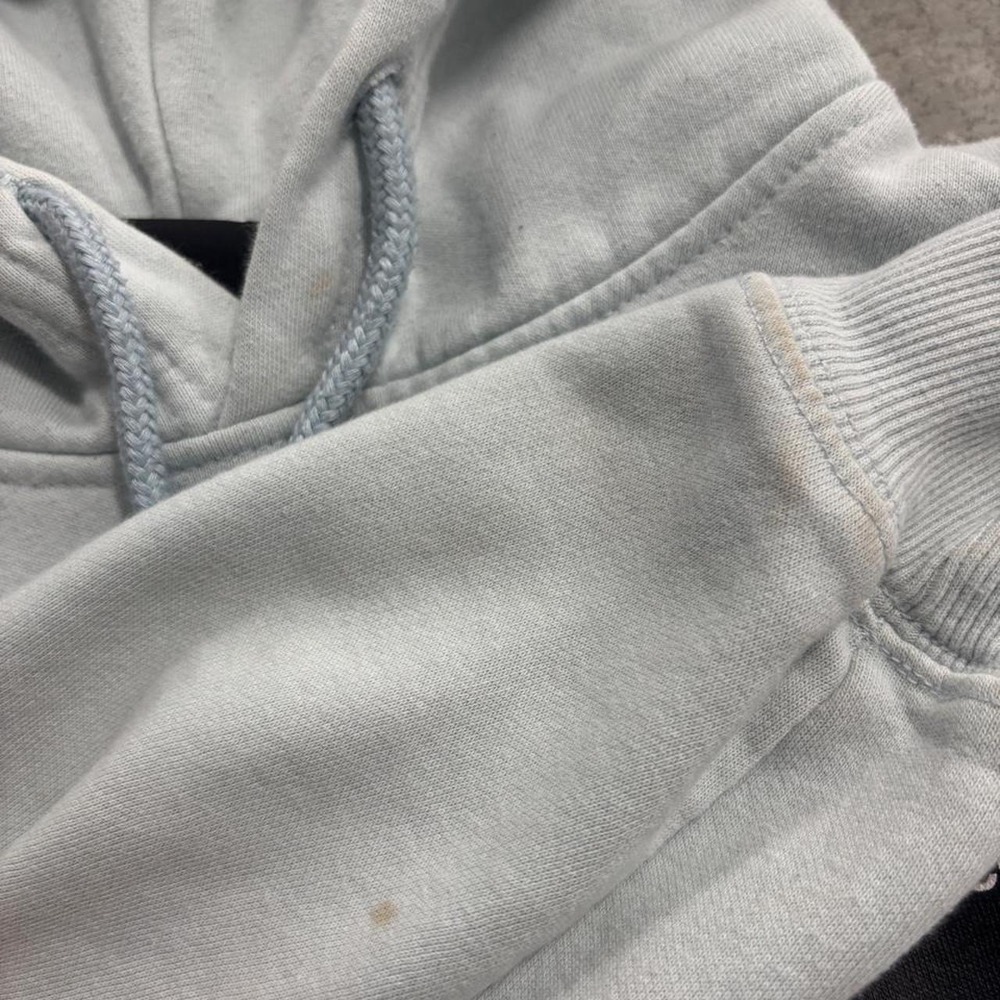 The North Face Light Blue Hoodie Men's Size M Logo Graphic Front & Back - Picture 4 of 6